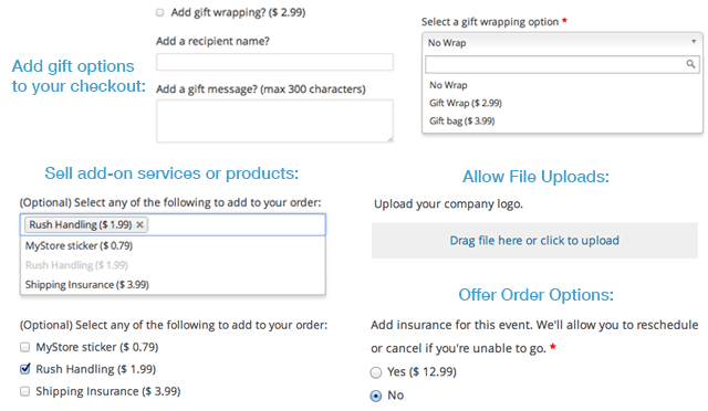 WooCommerce Upsells - WooCommerce Checkout Add-ons Extension