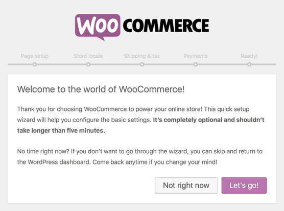 WooCommerce - Setup Wizard