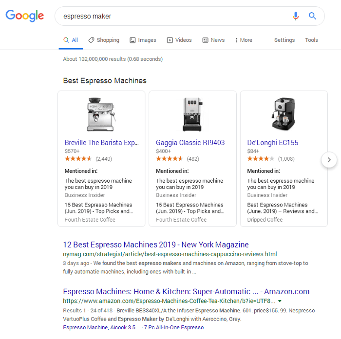 Google Search - Espresso Maker