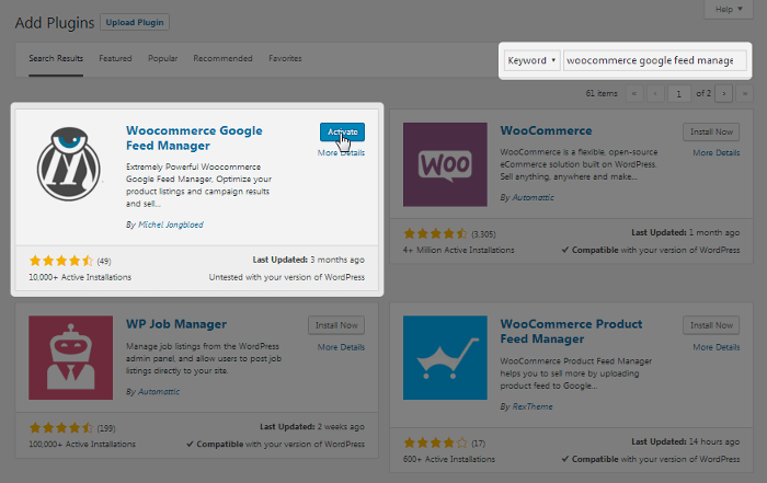 Install WooCommerce Product Feed Manager